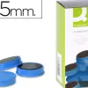 Aimant q-connect diamètre 25mm affichage signalisation toutes surfaces métalliques coloris bleu boîte 10 unités