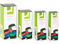 Aimant q-connect diamètre 20mm affichage signalisation toutes surfaces métalliques coloris assortis boîte 10 unités