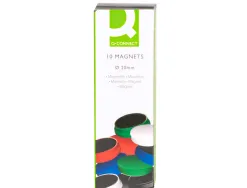 Aimant q-connect diamètre 20mm affichage signalisation toutes surfaces métalliques coloris assortis boîte 10 unités