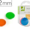 Aimant q-connect diamètre 25mm affichage signalisation toutes surfaces métalliques coloris assortis boîte 4 unités