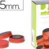 Aimant q-connect diamètre 25mm affichage signalisation toutes surfaces métalliques coloris rouge boîte 10 unités