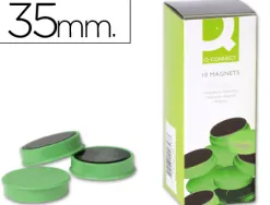 Aimant q-connect diamètre 35mm affichage signalisation toutes surfaces métalliques coloris vert boîte 10 unités