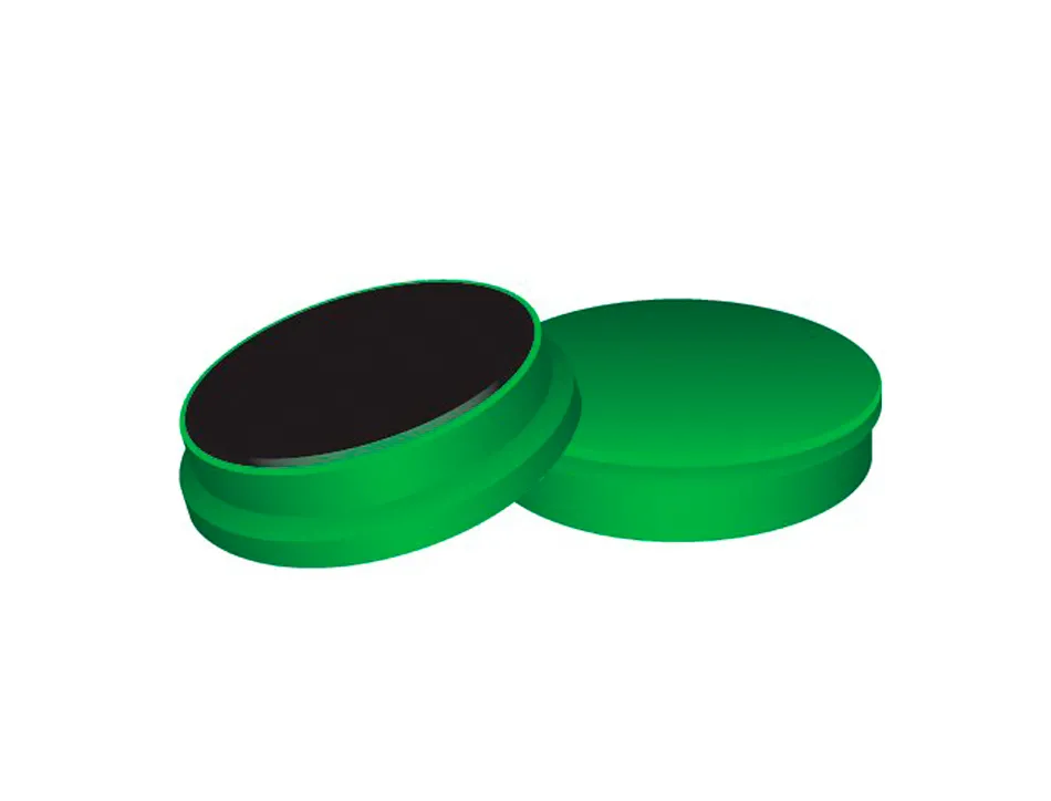 Aimant q-connect diamètre 35mm affichage signalisation toutes surfaces métalliques coloris vert boîte 10 unités