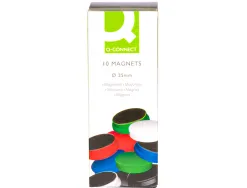 Aimant q-connect diamètre 25mm affichage signalisation toutes surfaces métalliques coloris assortis boîte 10 unités