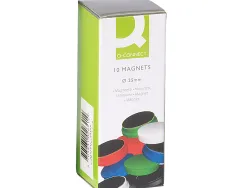Aimant q-connect diamètre 25mm affichage signalisation toutes surfaces métalliques coloris assortis boîte 10 unités