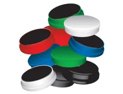 Aimant q-connect diamètre 25mm affichage signalisation toutes surfaces métalliques coloris assortis boîte 10 unités