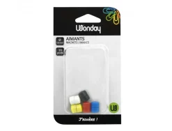 Aimant wonday ronds ï 10mm coloris assortis blister 10 unites