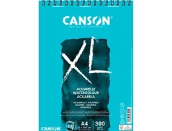 Album canson xl aquarelle a spirale papier grain fin blanc 300g a4 21x29,7cm 30f