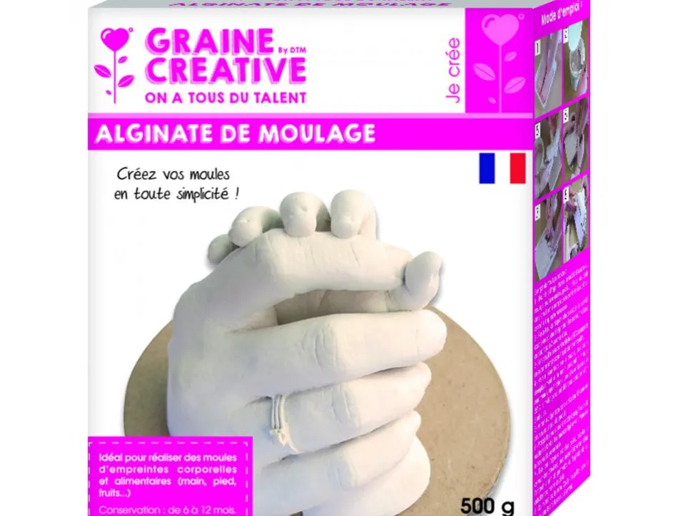 Alginate de moulage 500gr graine creative empreintes corporelles et alimentaires
