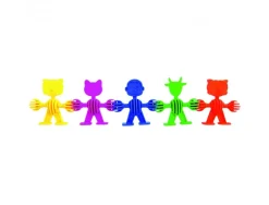 Animaux souples a connecter vinco educational plastique souple et silencieux diametre 6 cm 72 pieces