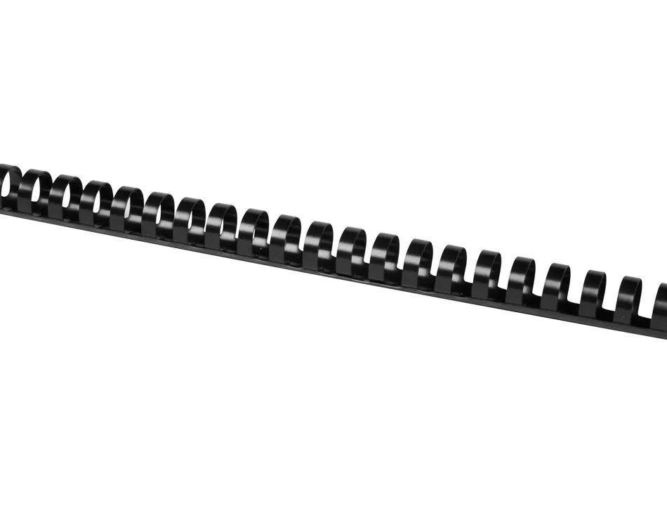 Anneau plastique à relier q-connect capacité 150f 18mm diamètre coloris noir boîte 50 unités
