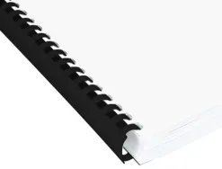 Anneau plastique à relier q-connect capacité 150f 18mm diamètre coloris noir boîte 50 unités