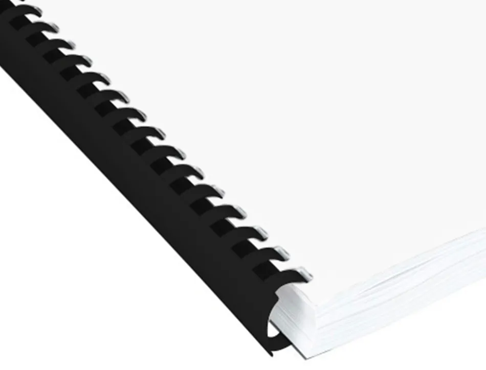 Anneau plastique à relier q-connect capacité 150f 18mm diamètre coloris noir boîte 50 unités