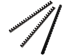 Anneau plastique à relier fellowes dos rond capacité 100f 14mm diamètre 300mm longueur coloris noir boîte 100 unités