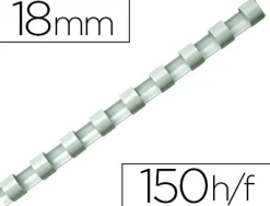 Anneau plastique à relier fellowes dos rond capacité 150f 19mm diamètre 300mm longueur coloris blanc boîte 100 unités