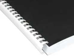 Anneau plastique à relier q-connect capacité 100f 14mm diamètre coloris blanc boîte 100 unités