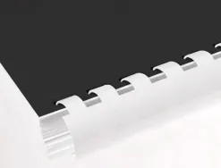 Anneau plastique à relier q-connect capacité 100f 14mm diamètre coloris blanc boîte 100 unités