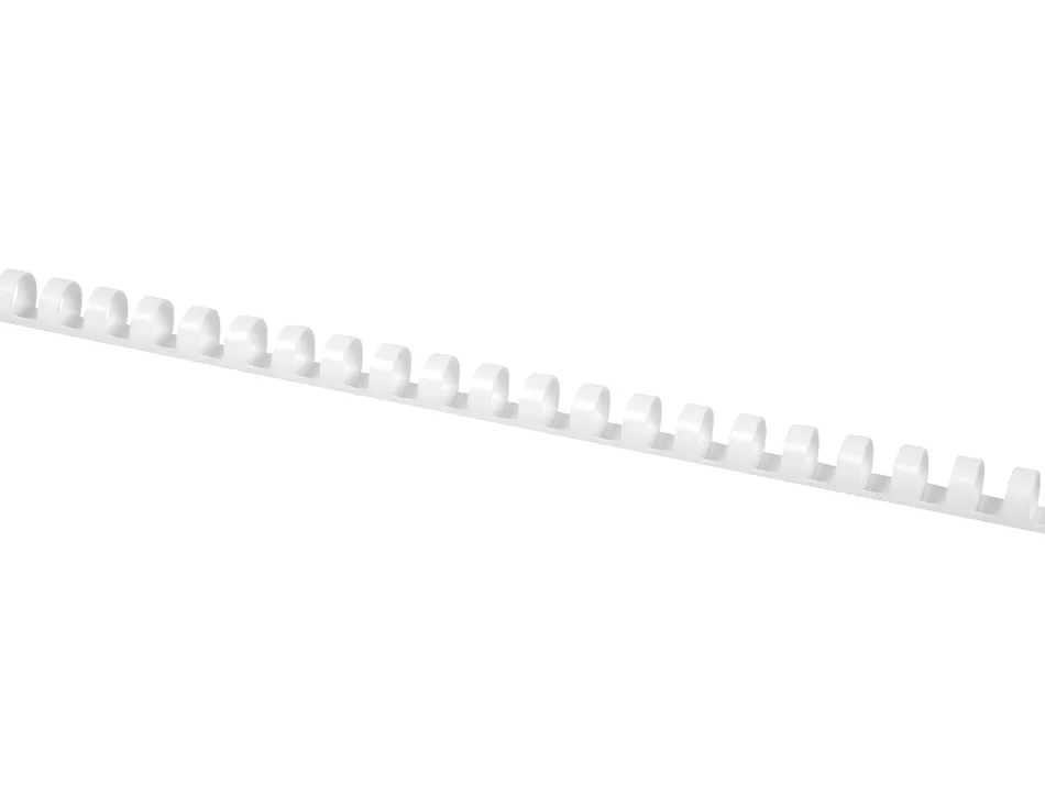 Anneau plastique à relier q-connect capacité 100f 14mm diamètre coloris blanc boîte 100 unités