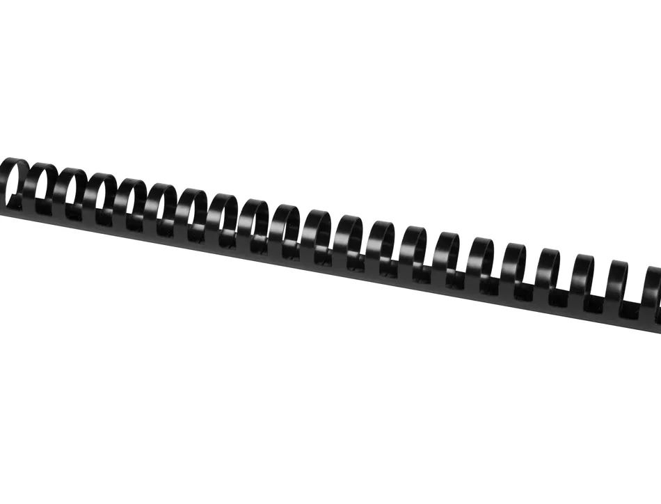 Anneau plastique à relier q-connect capacité 200f 25mm diamètre coloris noir boîte 50 unités