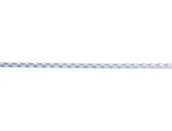 Anneau plastique à relier fellowes dos rond capacité 20f 6mm diamètre 300mm longueur coloris blanc boîte 100 unités