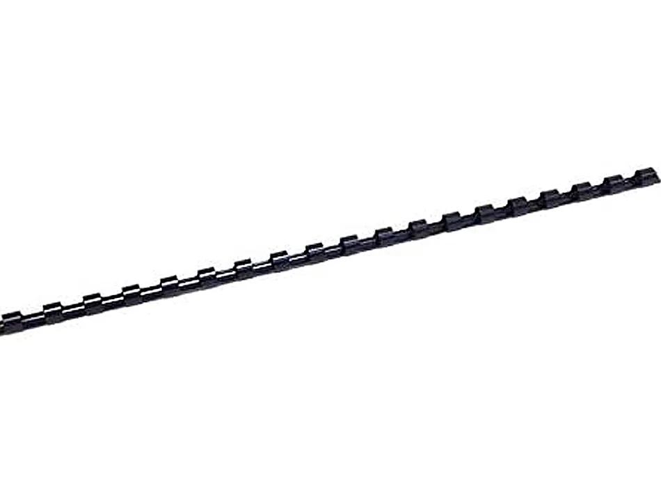 Anneau plastique à relier fellowes dos rond capacité 40f 8mm diamètre 300mm longueur coloris noir boîte 100 unités