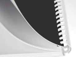 Anneau plastique à relier q-connect capacité 180f 22mm diamètre coloris blanc boîte 50 unités