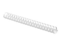 Anneau plastique à relier fellowes dos rond capacité 200f 25mm diamètre 300mm longueur coloris blanc boîte 50 unités