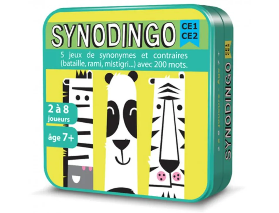 Apprendre a lire et a ecrire cocktail games synodingo ce1 au ce2 5 regles synonymes et contraires 103 cartes 6