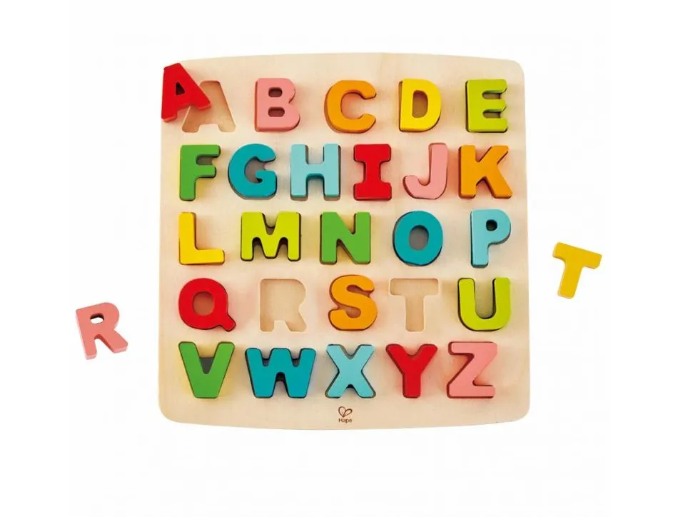 Apprendre a lire et a ecrire hape lettres en bois 26 pieces 1 support en bois