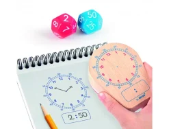 Apprentissage de l ehure et minutes akros maxi tampons quelle heure est il avec 2 des a 12 faces