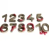 Approche du nombre wissner chiffres en relief et boules 11 chiffre et 60 boules rouge