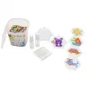 Aquaperles ocolor 5mm + 5 plaques + 2 vaporisateurs + 5 pinces + 8 motifs coloris assortis bac de 6000 perles