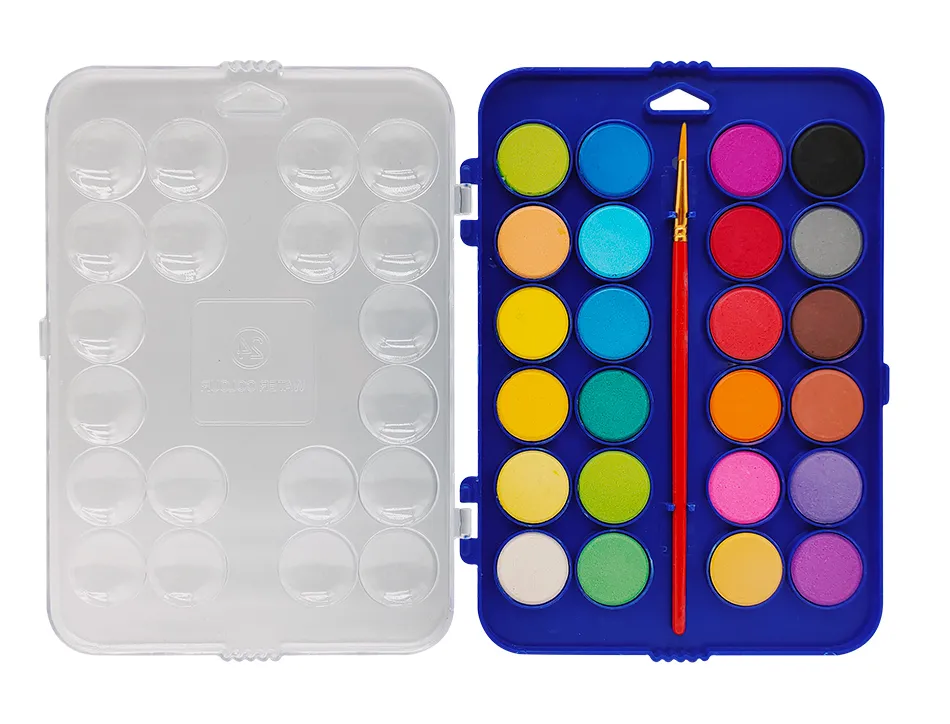 Aquarelle liderpapel avec palette et pinceau inclus 24 coloris assortis