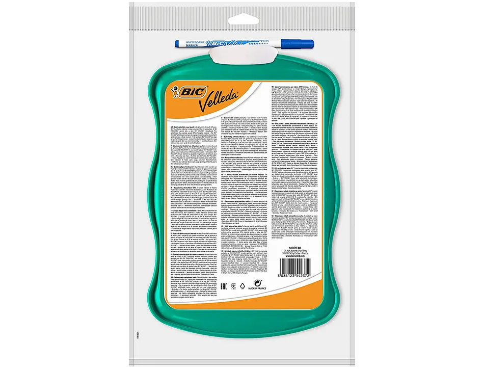 Ardoise bic velleda double face 21x31 1 feutre fin1721 bleu 1 effacette