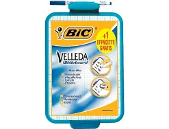 Ardoise blanche bic velleda kids ergonomique 200x300mm 1 face unie 1 face quadrillée 1 feutre velleda 1721 1 effacette