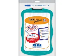 Ardoise blanche bic velleda kids ergonomique 200x300mm 1 face unie 1 face quadrillée 1 feutre velleda 1721 1 effacette
