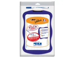 Ardoise blanche bic velleda kids ergonomique 200x300mm 1 face unie 1 face quadrillée 1 feutre velleda 1721 1 effacette