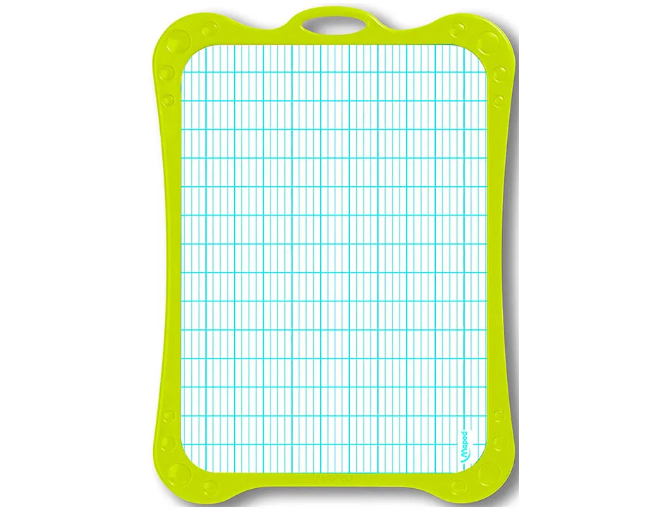 Ardoise blanche maped 1 face uni et 1 face seyes 1 feutre 1 brosse 1 sachet brochable