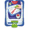 Ardoise blanche maped flex 195x270mm 1 face unie 1 face quadrillée 1 effacette 1 feutre 1 porte accessoire incassable