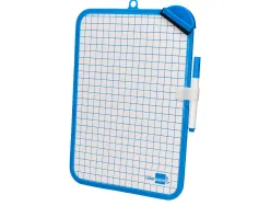 Ardoise scolaire liderpapel 18x26cm double face unie et quadrillee avec feutre et effacette magnetique coloris