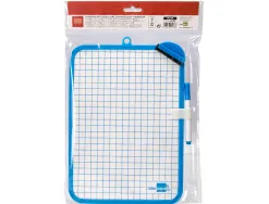 Ardoise scolaire liderpapel 18x26cm double face unie et quadrillee avec feutre et effacette magnetique coloris