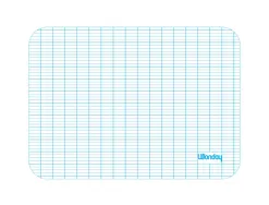 Ardoise wonday carton effaçable 17,6x25cm face seyes + unie coloris blanc