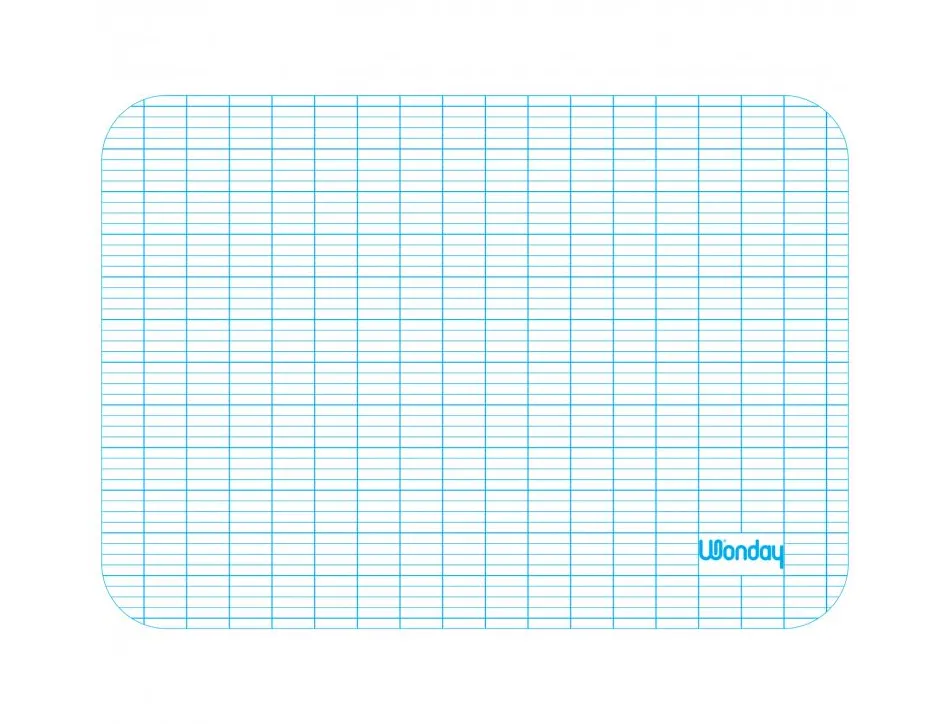 Ardoise wonday carton effaçable 17,6x25cm face seyes + unie coloris blanc