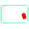 Ardoise wonday magnetique 20x30cm 1 face blanche cadre plastique + brosse coloris blanc