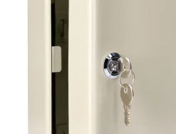 Armoire à clés q-connect 140 clés acier résistant épaisseur 0.8 cm inclus 2 clés porte-clés accessoires 370x280x80mm