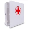 Armoire pharmacie q-connect en metal livre vide 4 compartiments 27,5x30x12