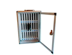 Armoire rangement cep mobisafe pour 24 telephones portables verrou securite cle numerotation emplacements