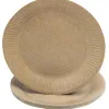 Assiette exacompta carton rond diam. 23cm coloris kraft paquet 20 unites