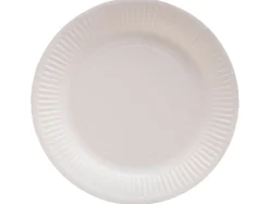 Assiette exacompta carton rond diam. 23cm coloris blanc paquet 50 unites