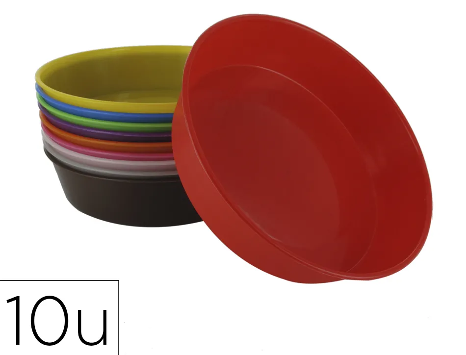 Assiette o'color tri et peinture diametre 13cm coloris assortis lot 10 unites